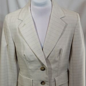 NWT Kenneth Cole Plaid Stone Blazer Size 6